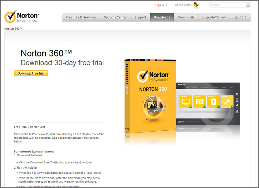Norton Antivirus Free 30 Day Trial
