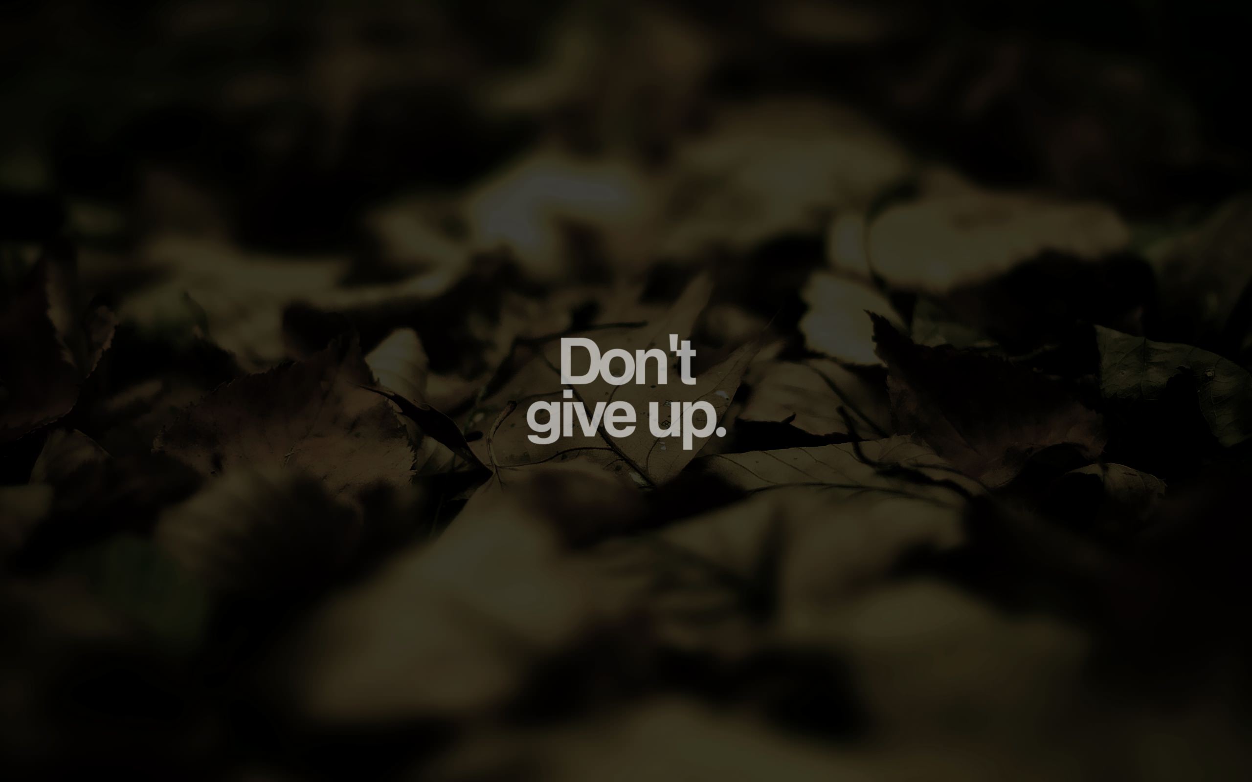 Dont give up.