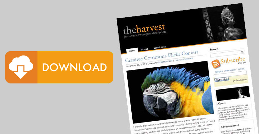The Harvest - Two Column WordPress Theme