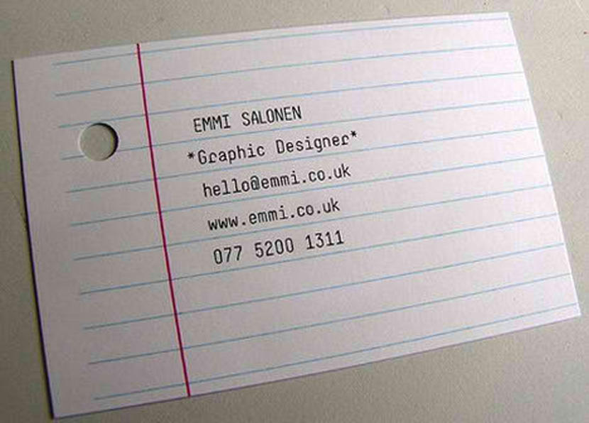 graphic designer creative cool unique business card
