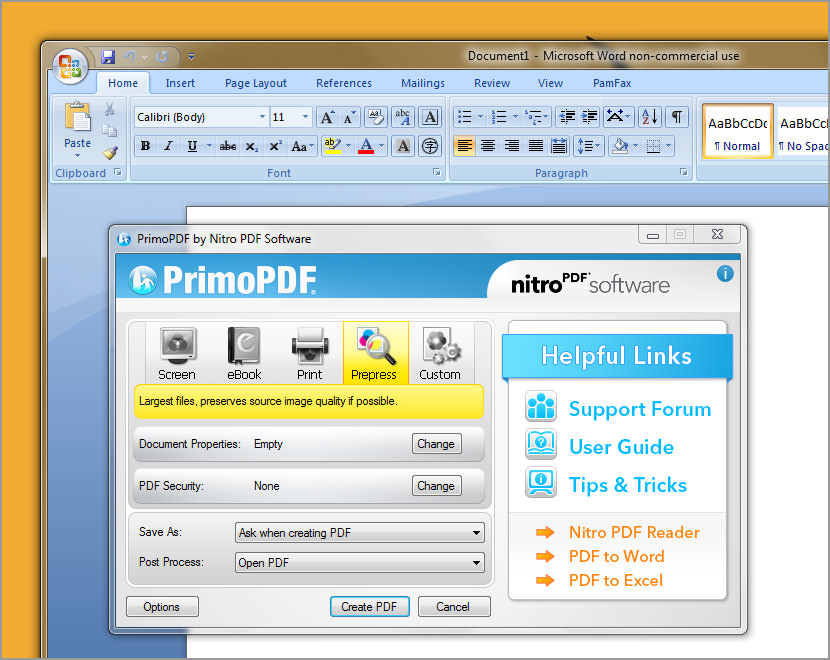 pdfwriter printer driver