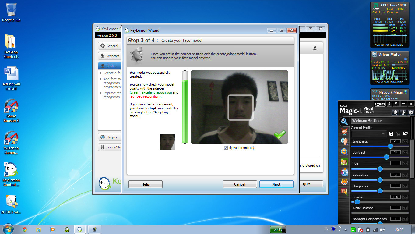Desktop face recognition software