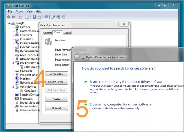 how to install canoscan lide 60 driver windows 10
