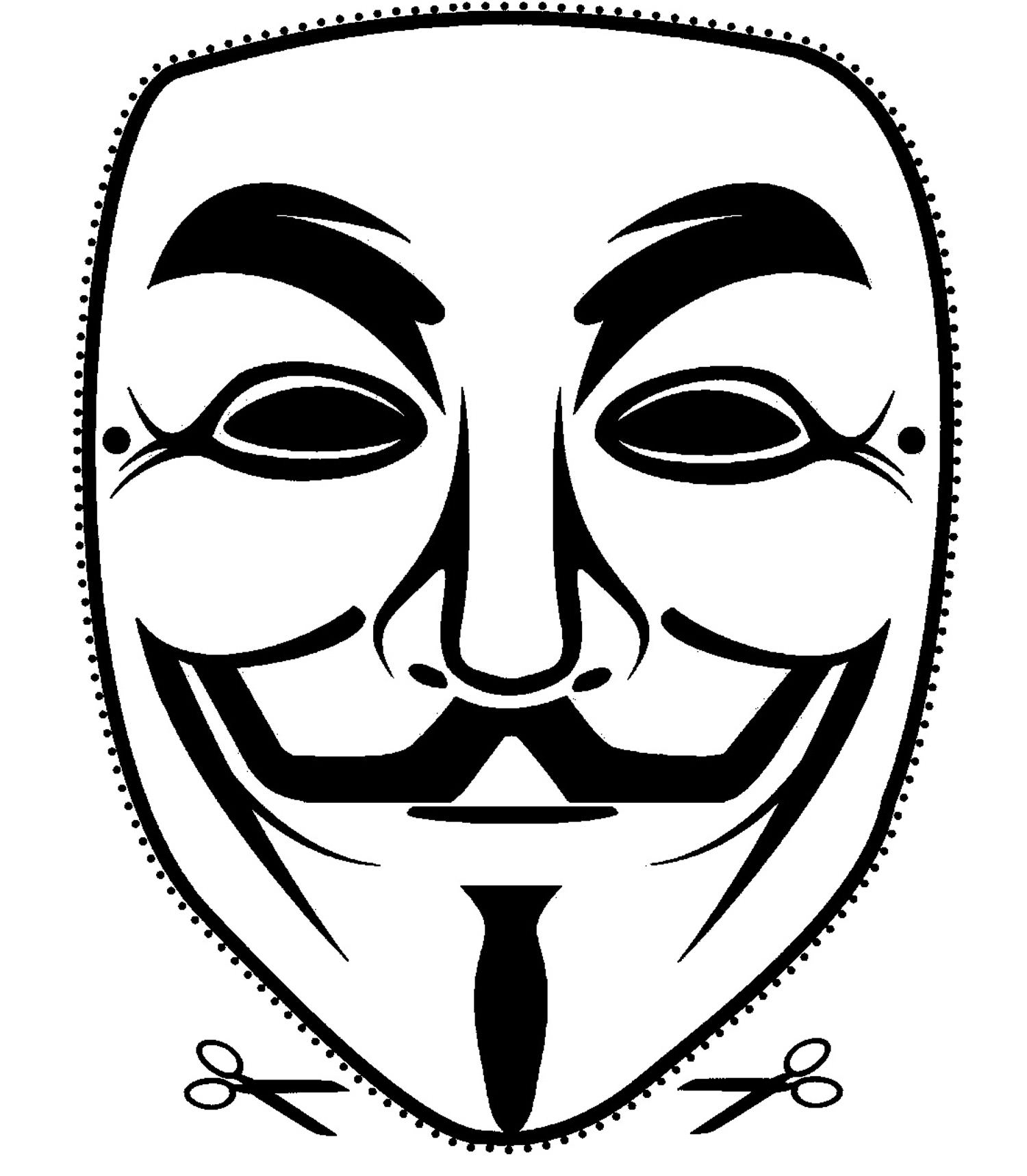 3 High Quality Printable Vendetta Guy Fawkes Mask Cut Out