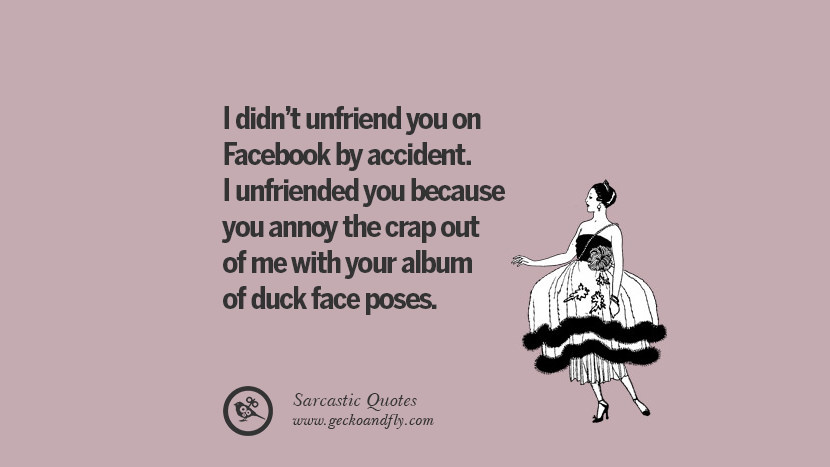 14 Sarcastic Quotes When Unfriending A Friend On Facebook