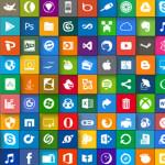 Sets of Creative Social Media Icons for Windows & Apple Flat Design
