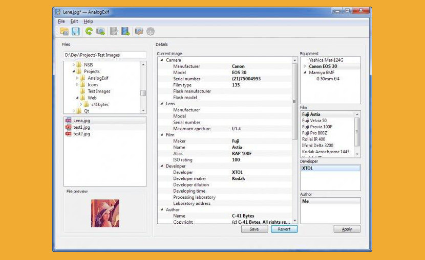 free windows mac exif editor