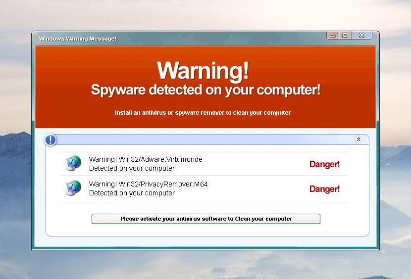 fake anti Spyware virus