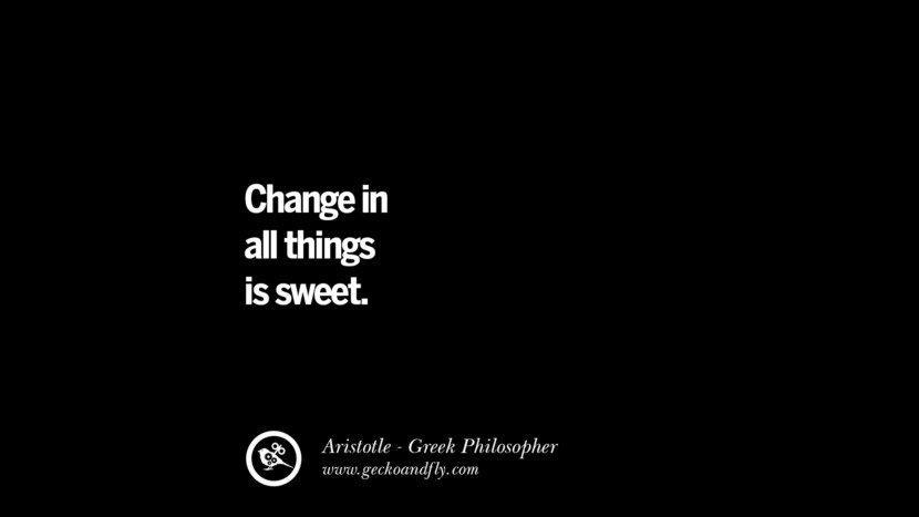 verandering in alle dingen is zoet. Beroemde citaten van Aristoteles over ethiek, liefde, leven, politiek en onderwijs verandering in alle dingen is zoet.