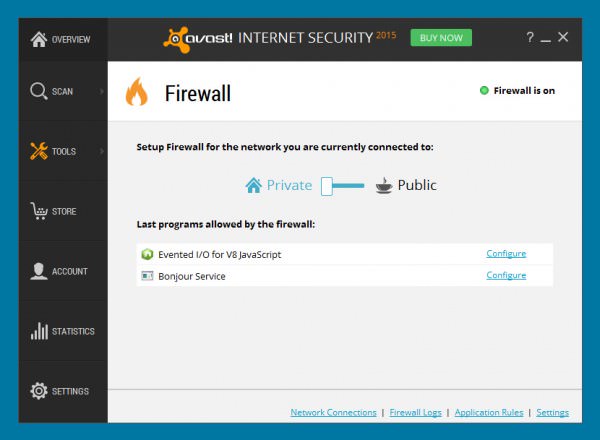 avast firewall settings for public torrent