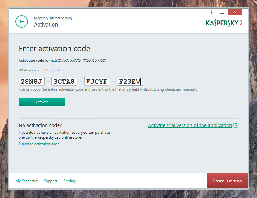 kaspersky internet security serial key mac