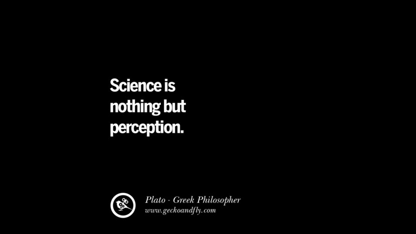 Science is nothing but perception. Quote by Plato