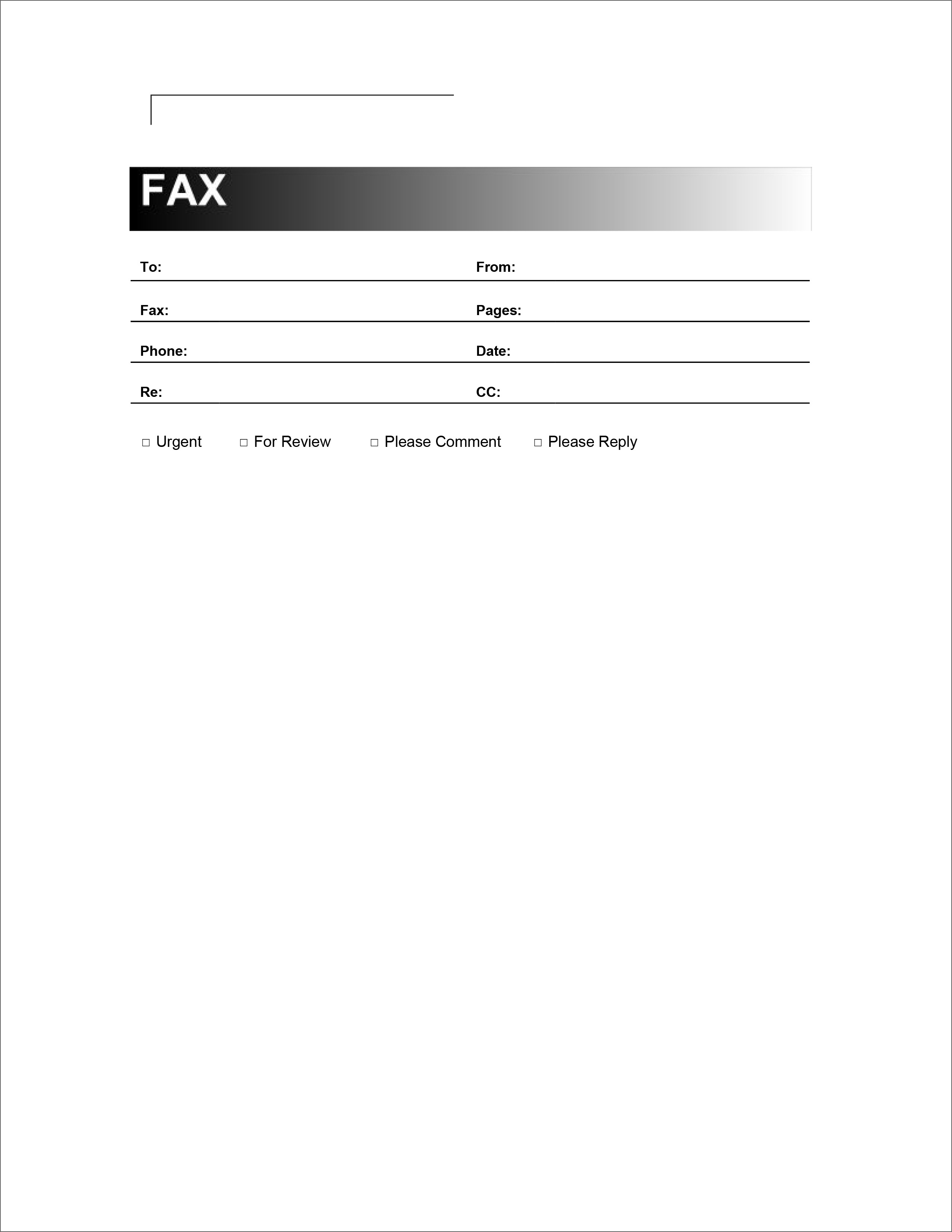 Fax Template Word
