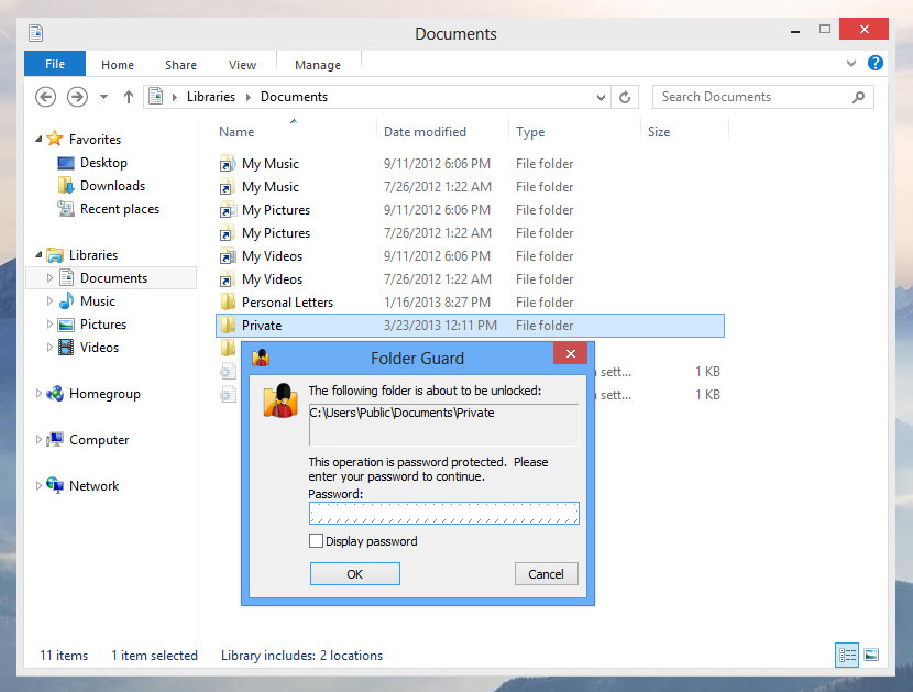 free folder lock for windows 7