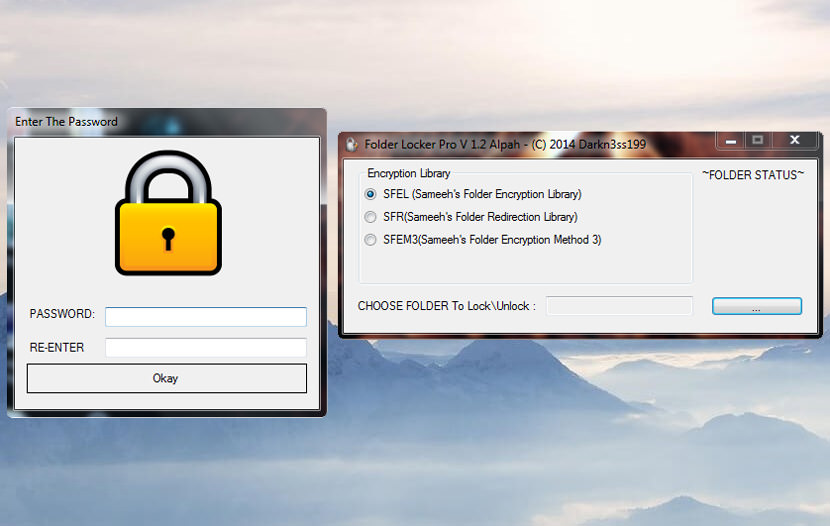 how to create a password protected folder in windows xp