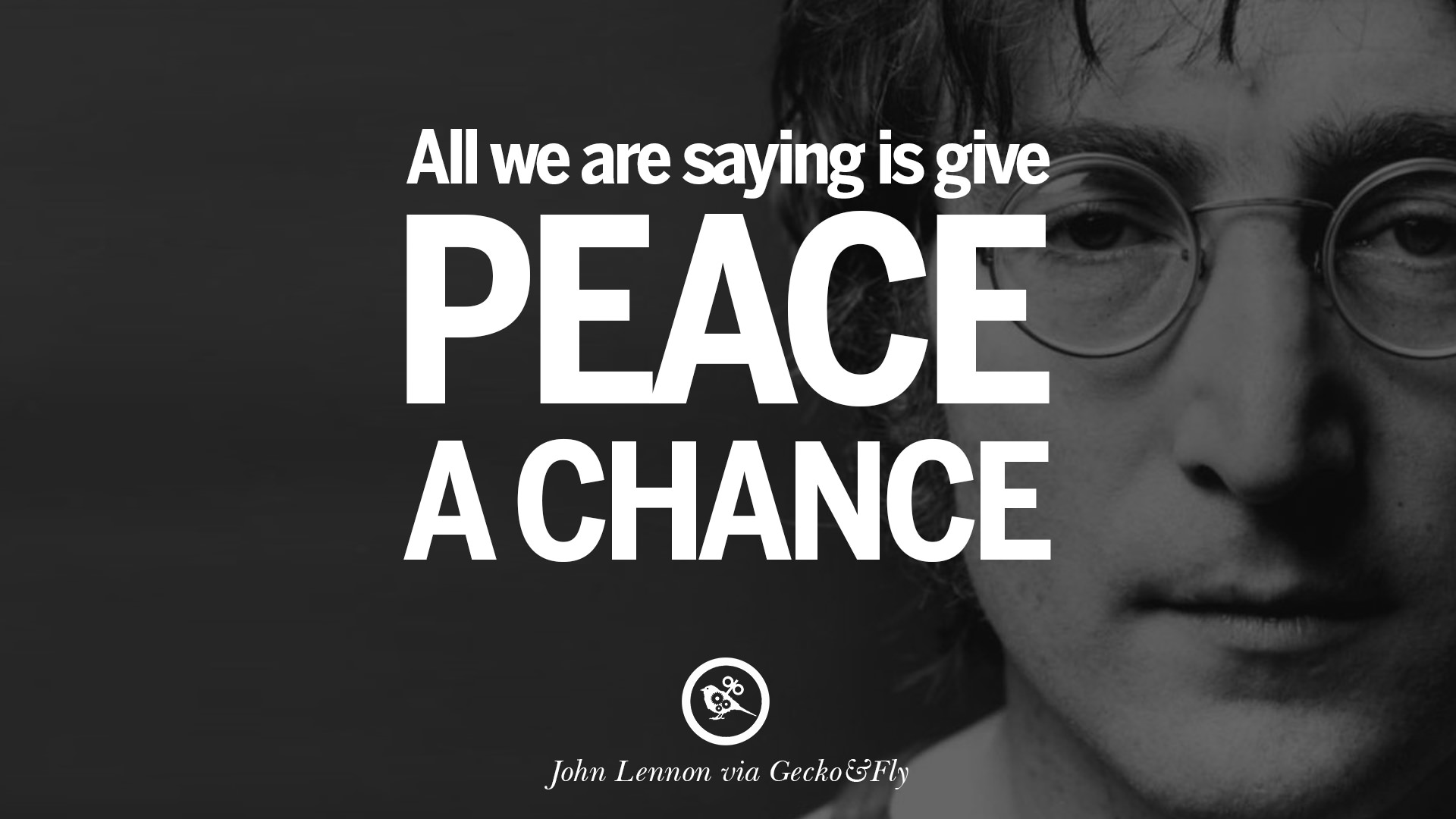 I Say Peace Cannot Be Compromised Motivational Quotes Fridge M... John Lennon