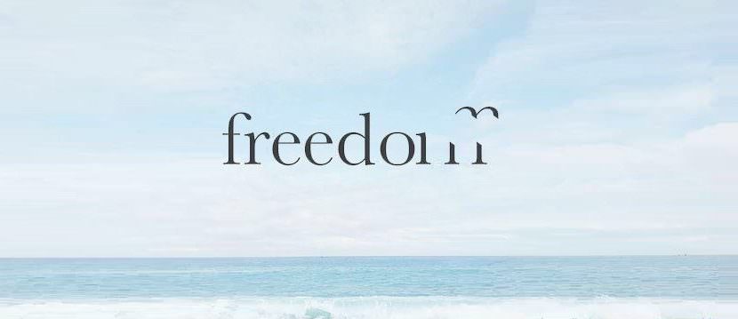 freedom text creative