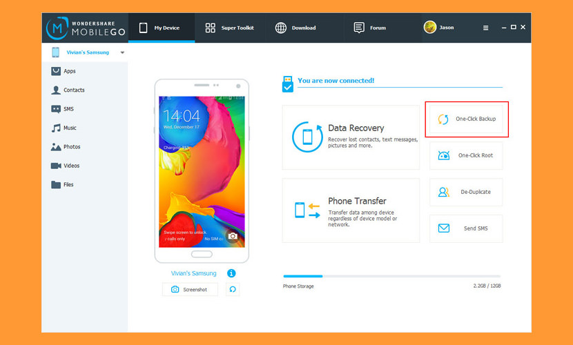 q mobile data backup software