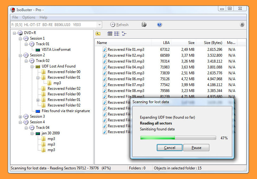 Бесплатное программное обеспечение для восстановления данных iosbuster CD - Восстановление поцарапанного или поврежденного диска 