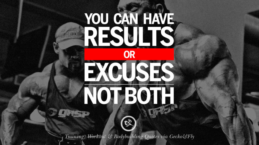 You can have results or excuses, not both.