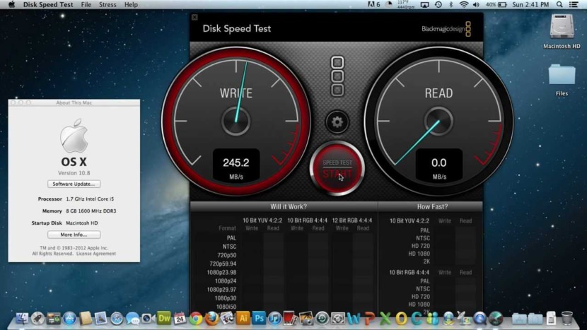 Blackmagic Disk Speed ​​Test Эффективная скорость чтения и записи SSD и HDD