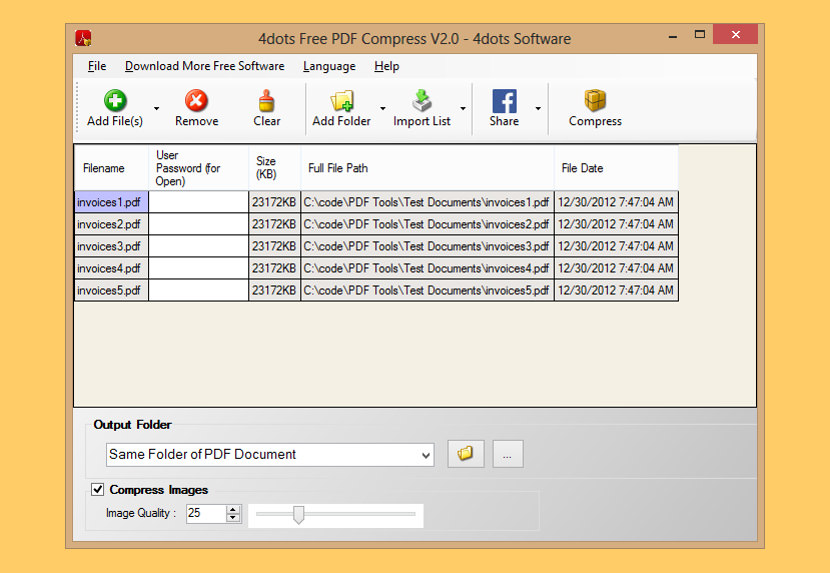 4dots Free PDF Compress