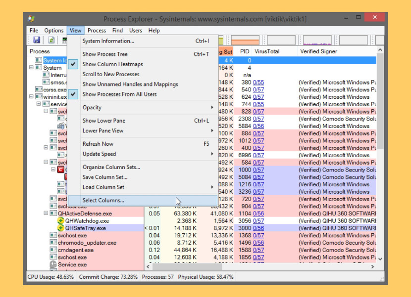 Sysinternals Process Explorer