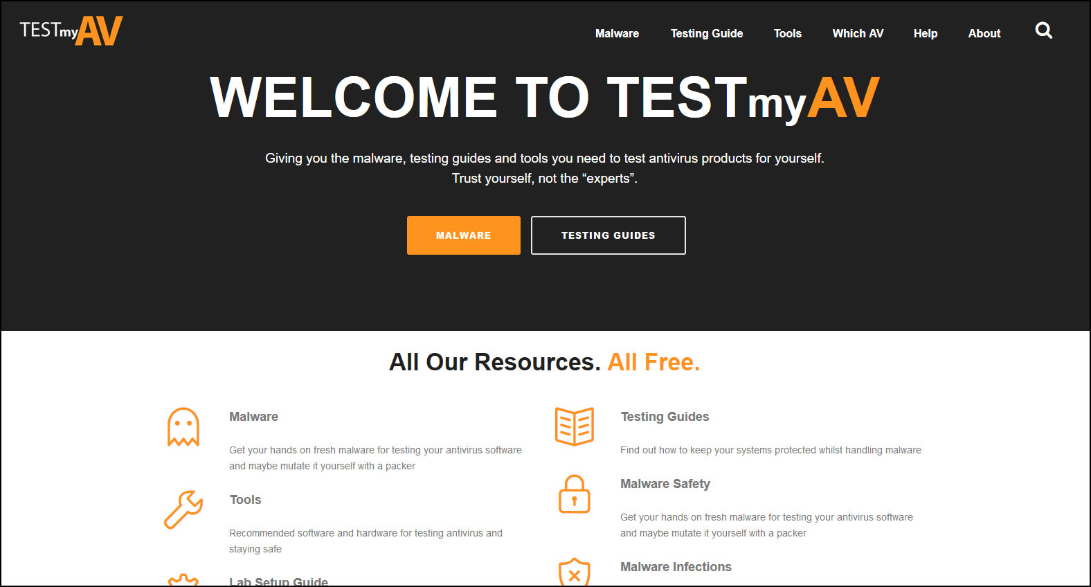 test antivirus vindictive website