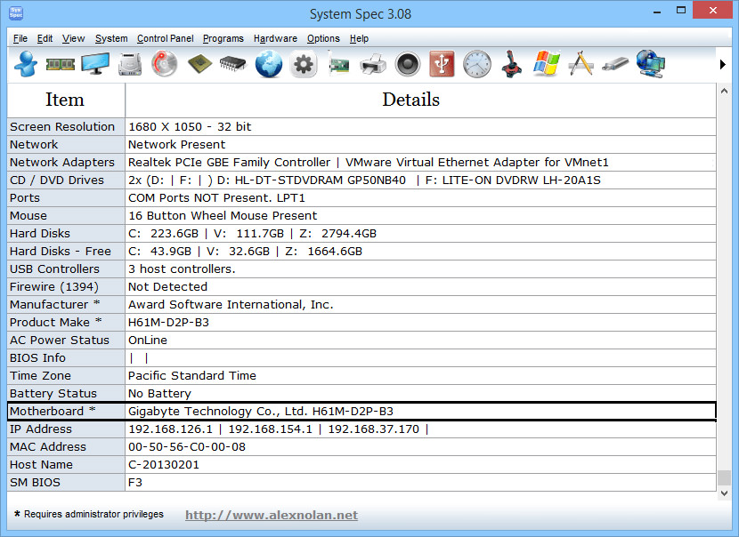 System Spec