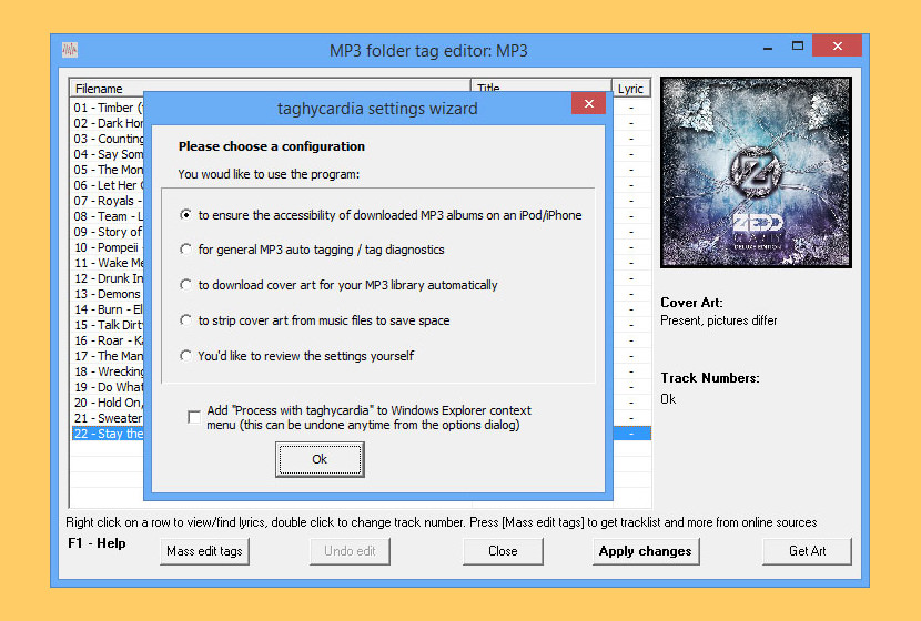 Album cover art downloader machines