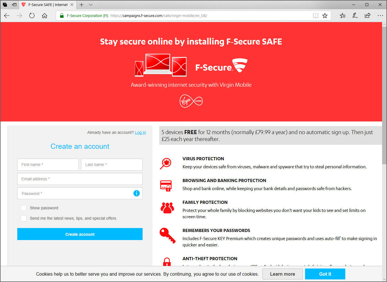 f-secure safe internet security for pc & mac