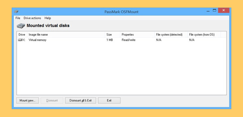 instaling PassMark OSFMount 3.1.1002