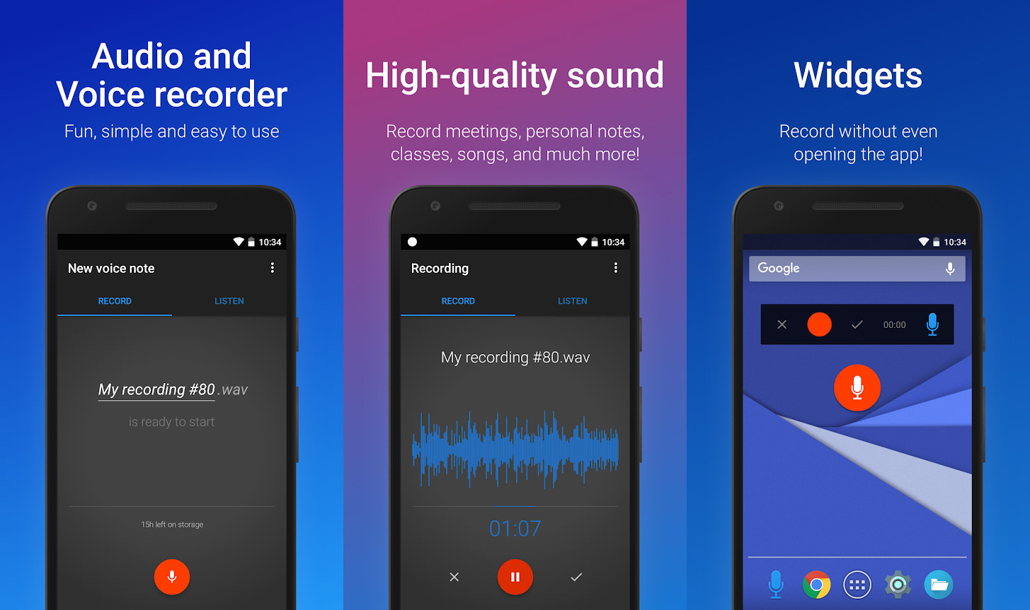 free audio recording app