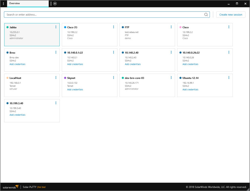 solarwinds putty download