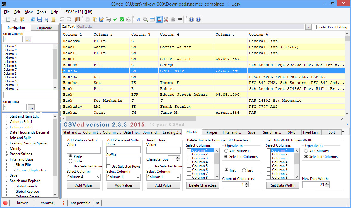 download the new for windows CSV Editor Pro 27.0