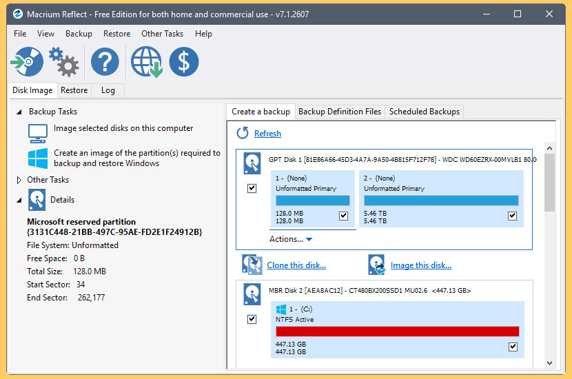 macrium reflect clone hard drive