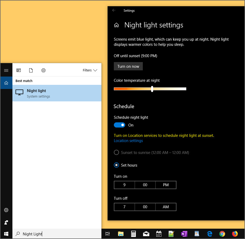 night mode for pc windows 7