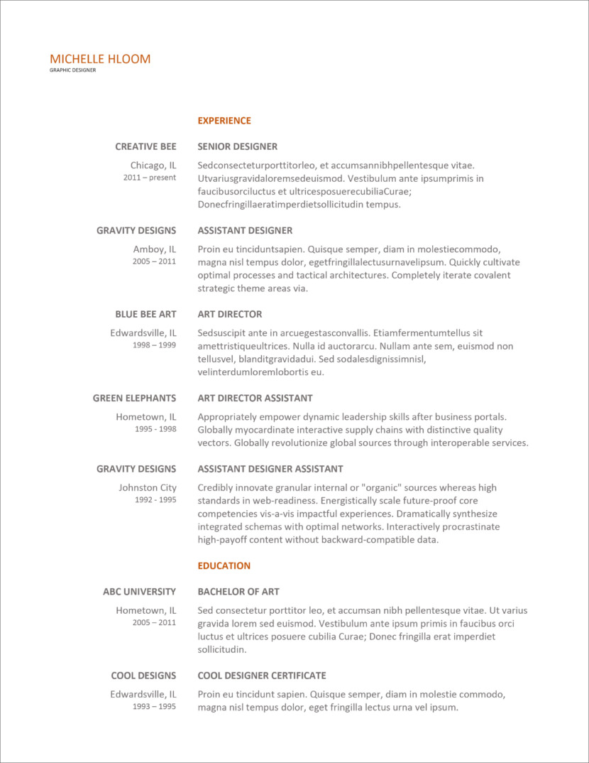 45 Free Modern Resume CV Templates Minimalist Simple