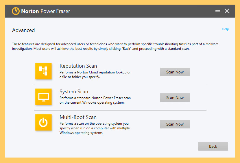 Norton Power Eraser rootkit keylogger detector