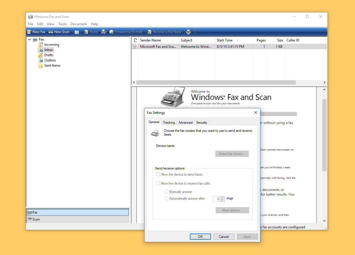 windows 10 free fax application