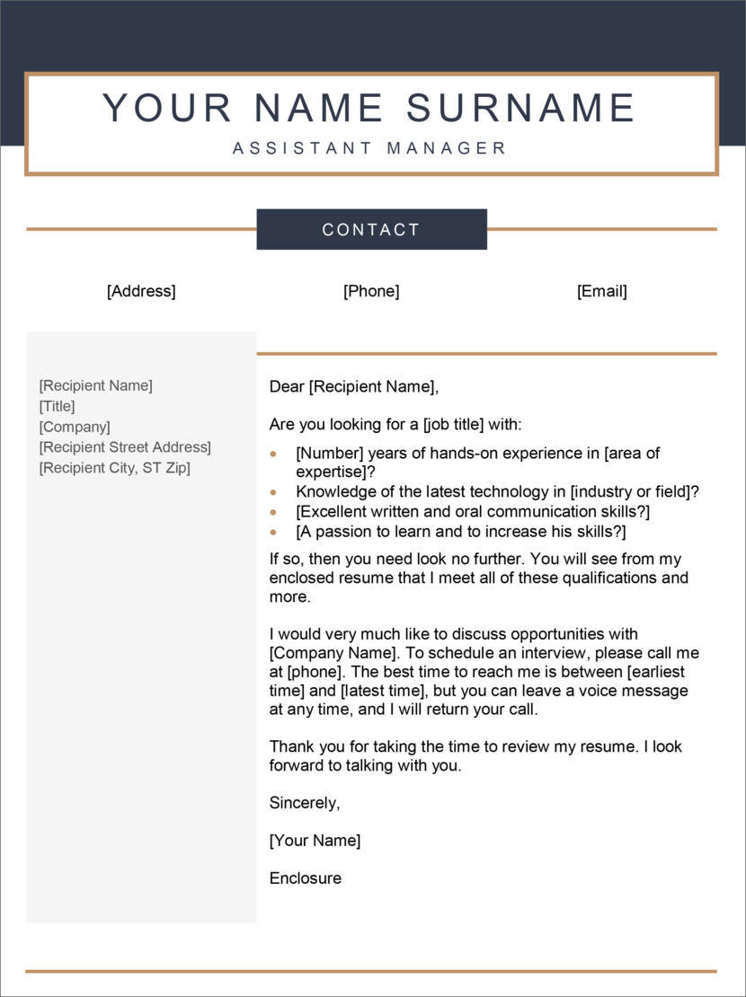 how to use a cover letter template on microsoft word