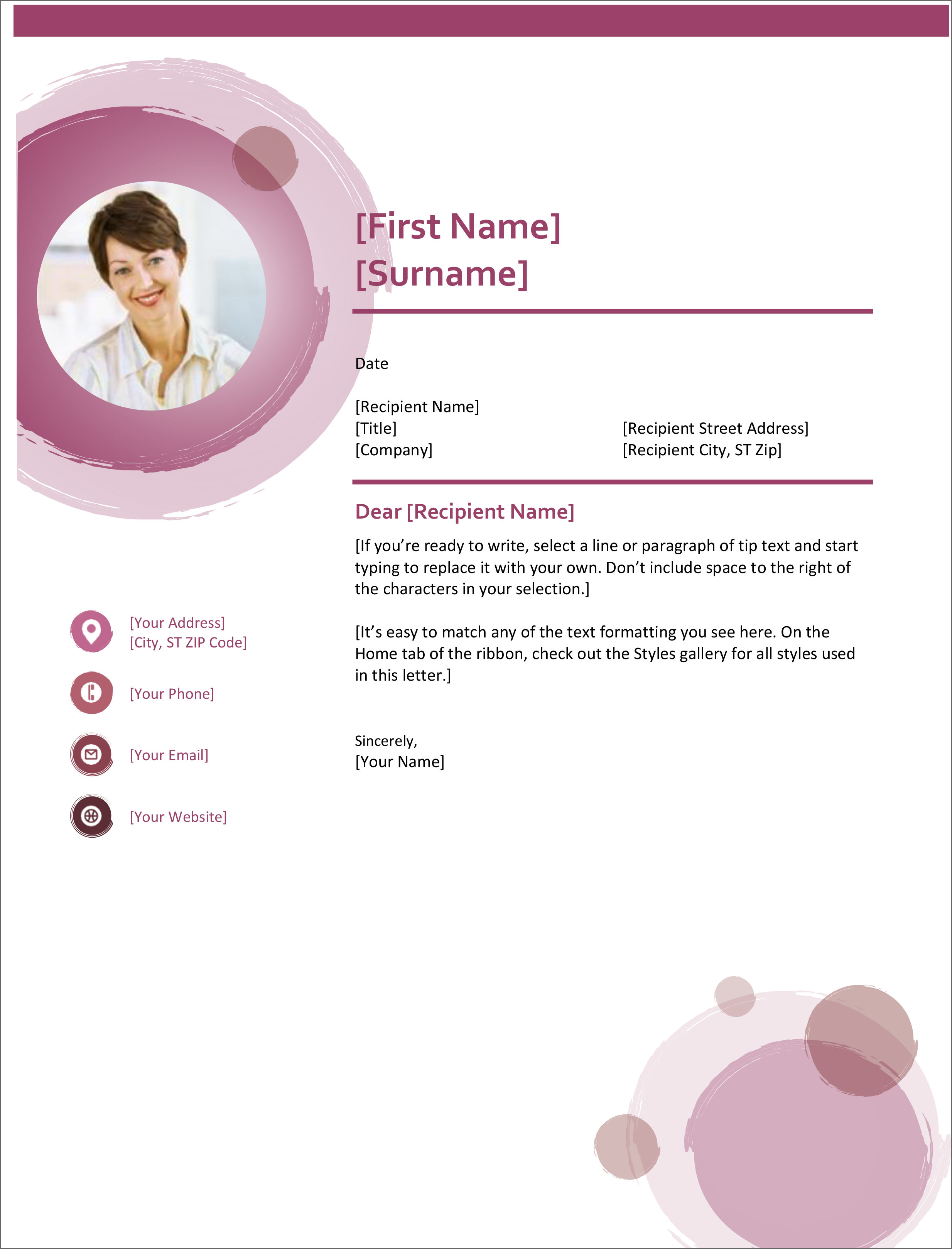 cover letter template free download word