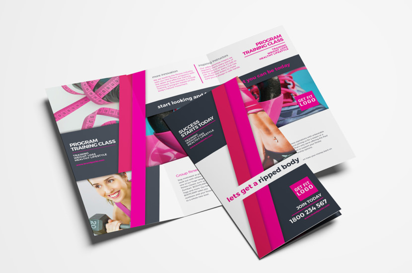 Gym / Fitness Trifold Brochure Template