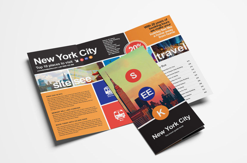 Travel Trifold Brochure Template