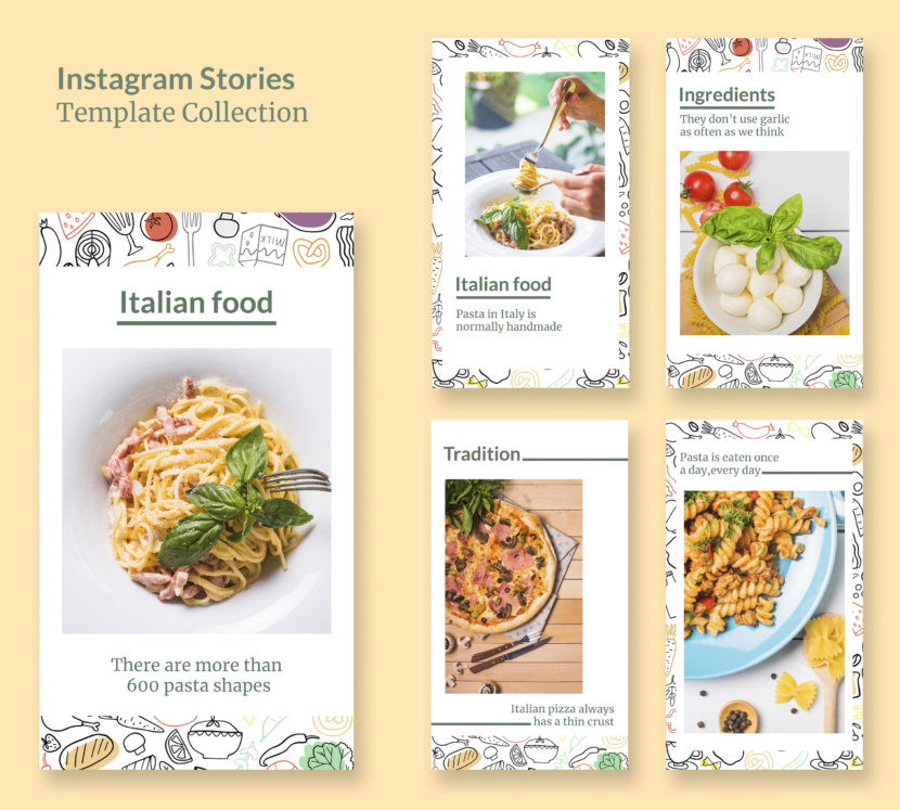 Italian Food Instagram Stories Template