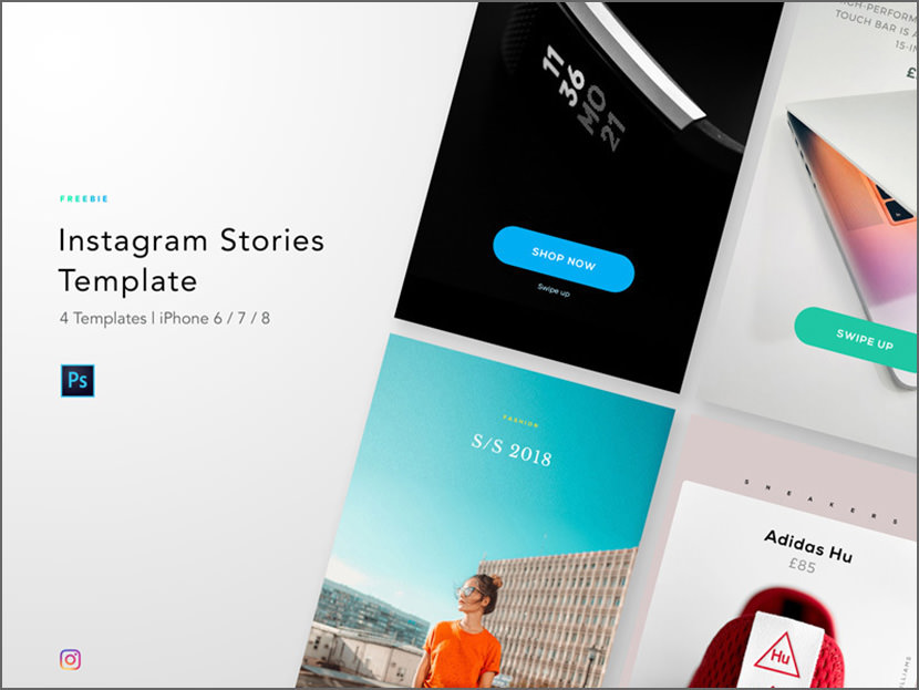 Free PSD  Gaming concept instagram stories