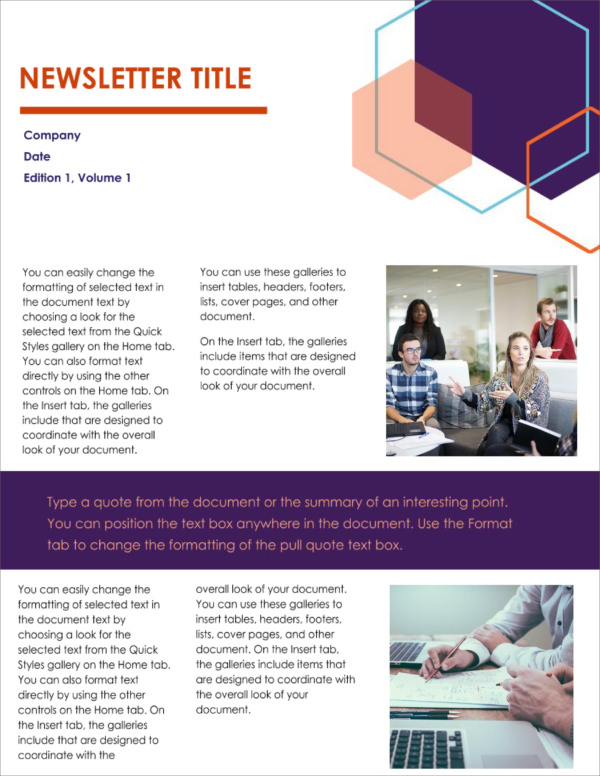 40 Free Printable A4 Newsletter Templates For School And Community ...