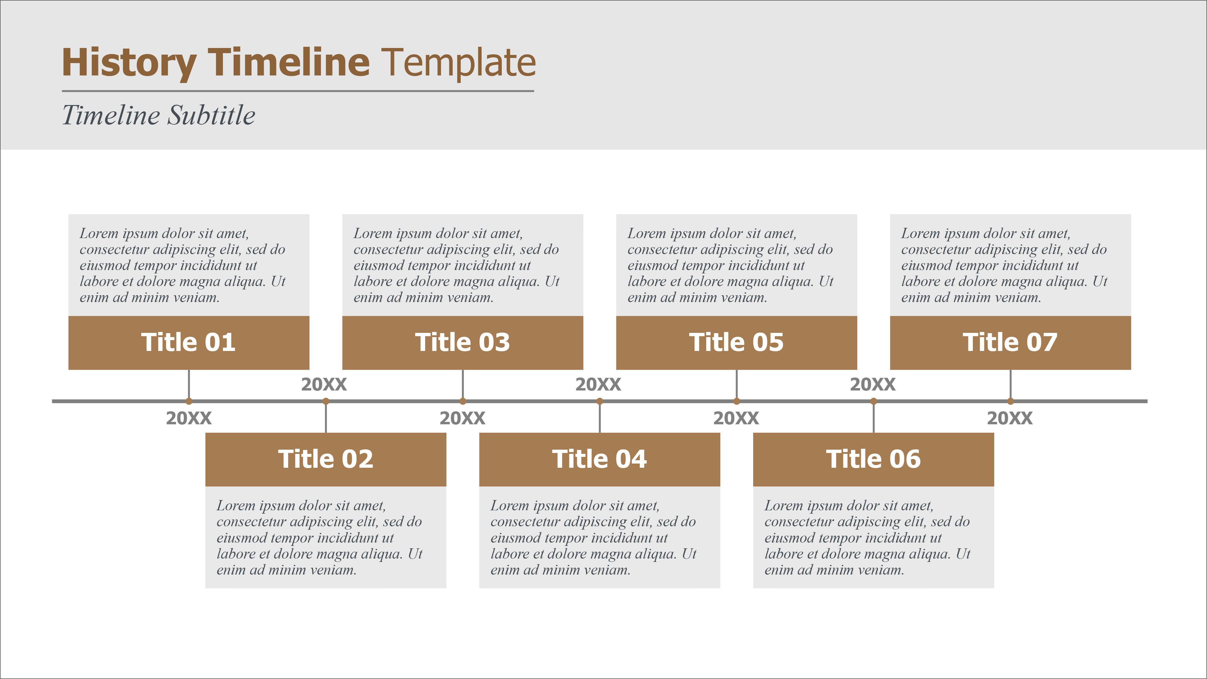 Free History Timeline Template | Master Template