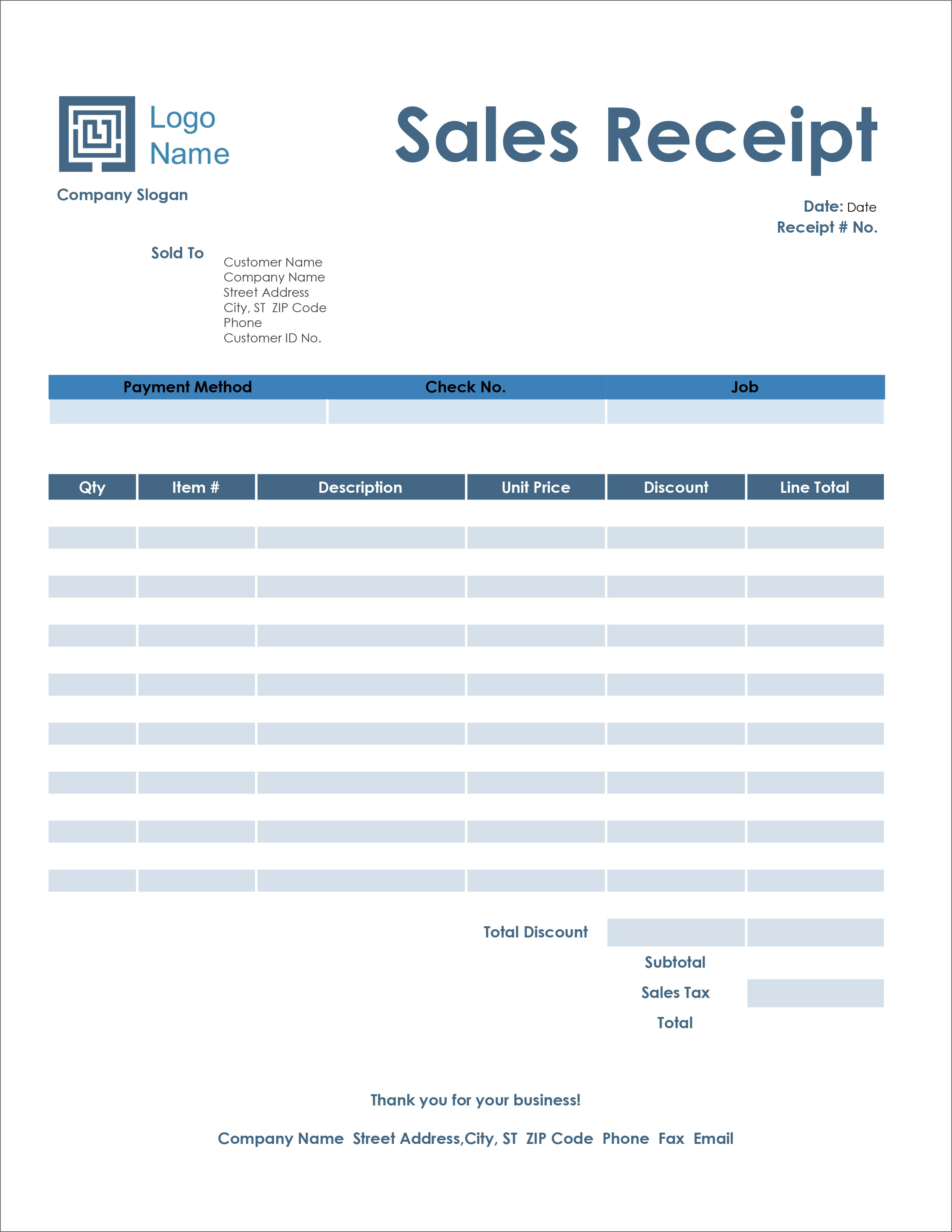 14 Free Receipt Templates Download For Microsoft Word, Excel, And