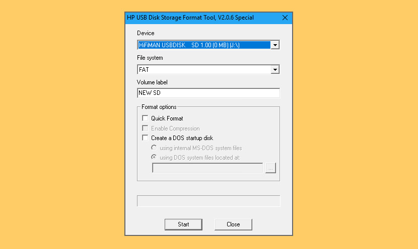 windows xp usb format tools